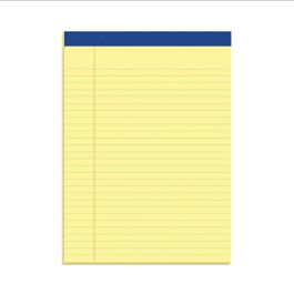 TRINPAD RULED WRITING PAD YELLOW LETTER SIZE 40PGS PERFORATED