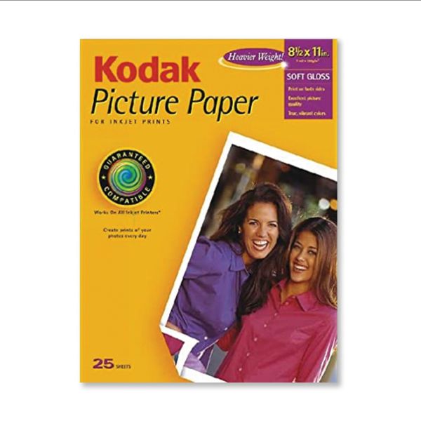 KOD41183 - Kodak Glossy Photo Paper - Letter - 8 1/2 x 11 