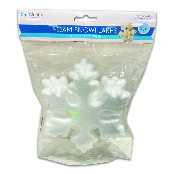 Multicraft Foam Snowflake 2pc