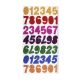 DELIGAO FOAM NUMBER STICKERS WITH GLITTER HG-3050